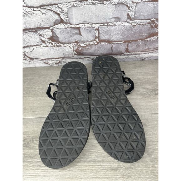 Teva Original Universal Black Gray Back Strap Nylon Sandals Women Sz 9M US/40EU - Picture 7 of 16